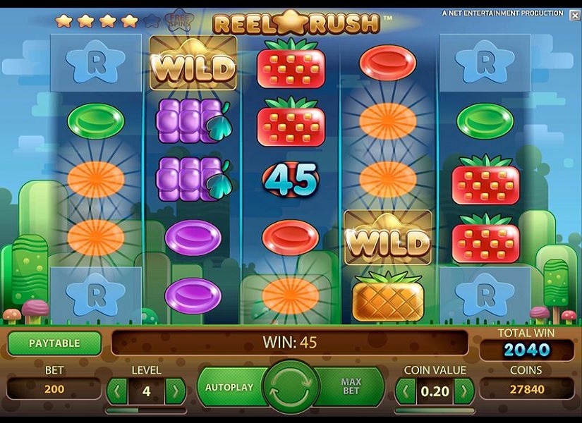 Игровой автомат «Reel Rush» — в казино Вулкан играть выгодно