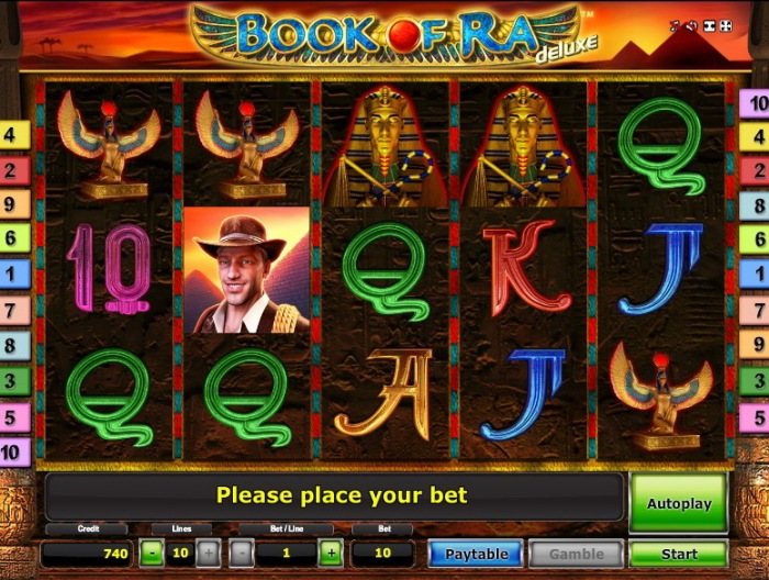 Любимые автоматы «Book of Ra Deluxe» на официальном сайте онлайн казино Вулкан Удачи